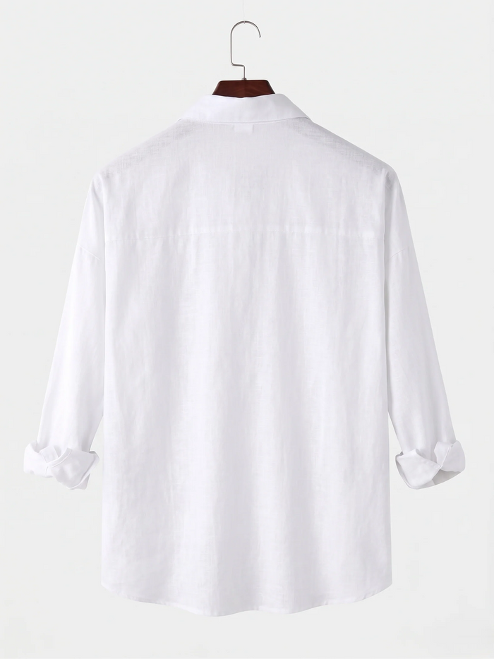 White Printed Casual Shirt for Men